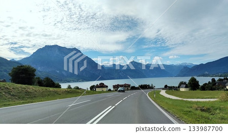 Hallstatt, Austria - July 27 2023: Hallstatt Surrounding Hallstatt, Austria - July 27 2023: Hallstatt Surrounding 133987700