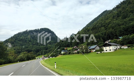 Hallstatt, Austria - July 27 2023: Hallstatt Surrounding Hallstatt, Austria - July 27 2023: Hallstatt Surrounding 133987718