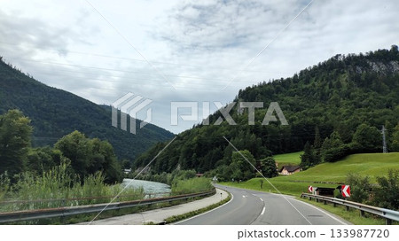 Hallstatt, Austria - July 27 2023: Hallstatt Surrounding Hallstatt, Austria - July 27 2023: Hallstatt Surrounding 133987720