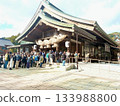 Tourists praying at Izumo Taisha Shrine 133988800