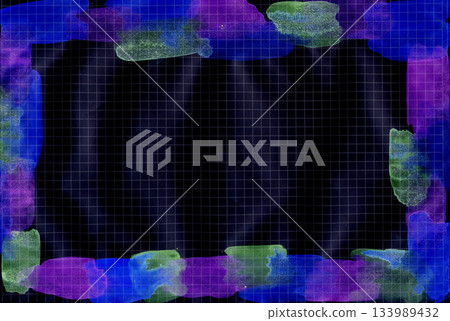 Abstract Watercolor Frame with Grid Background for Creative Projects and Text Overlay Abstract Watercolor Frame with Grid Background for Creative Projects and Text Overlay 133989432
