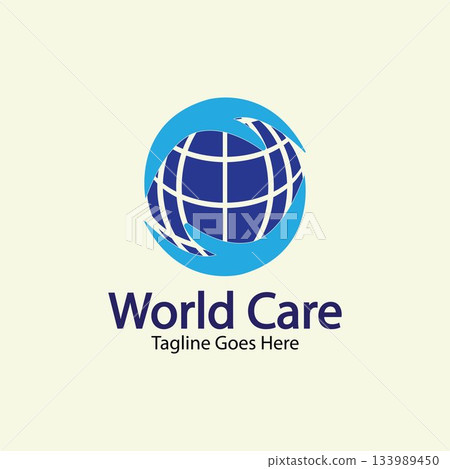 World Care Logo Template Design Vector, Emblem, Design Concept, Creative Symbol, Icon. World Care Logo Template Design Vector, Emblem, Design Concept, Creative Symbol, Icon. 133989450