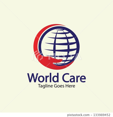 World Care Logo Template Design Vector, Emblem, Design Concept, Creative Symbol, Icon. World Care Logo Template Design Vector, Emblem, Design Concept, Creative Symbol, Icon. 133989452