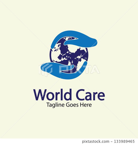 World Care Logo Template Design Vector, Emblem, Design Concept, Creative Symbol, Icon. World Care Logo Template Design Vector, Emblem, Design Concept, Creative Symbol, Icon. 133989465