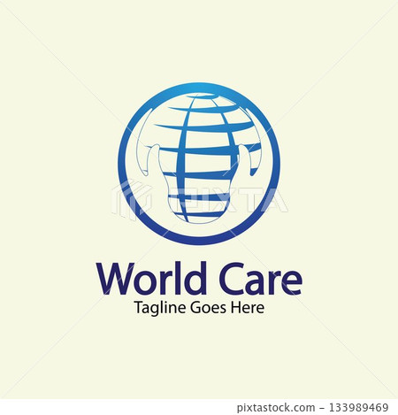 World Care Logo Template Design Vector, Emblem, Design Concept, Creative Symbol, Icon. World Care Logo Template Design Vector, Emblem, Design Concept, Creative Symbol, Icon. 133989469