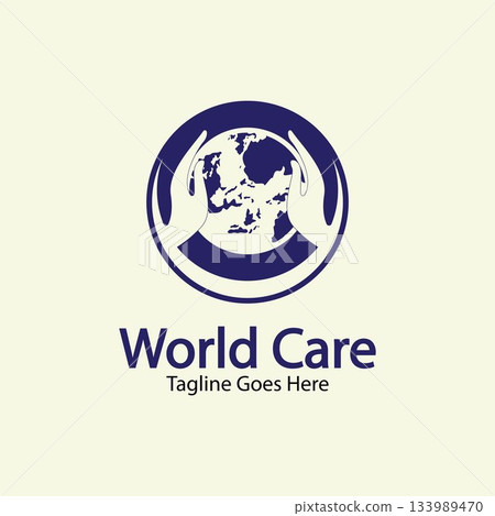 World Care Logo Template Design Vector, Emblem, Design Concept, Creative Symbol, Icon. World Care Logo Template Design Vector, Emblem, Design Concept, Creative Symbol, Icon. 133989470