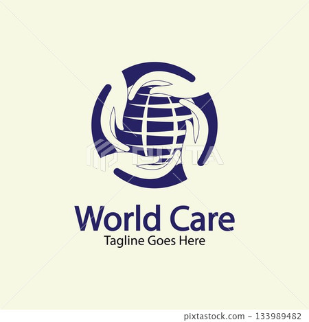 World Care Logo Template Design Vector, Emblem, Design Concept, Creative Symbol, Icon. 133989482
