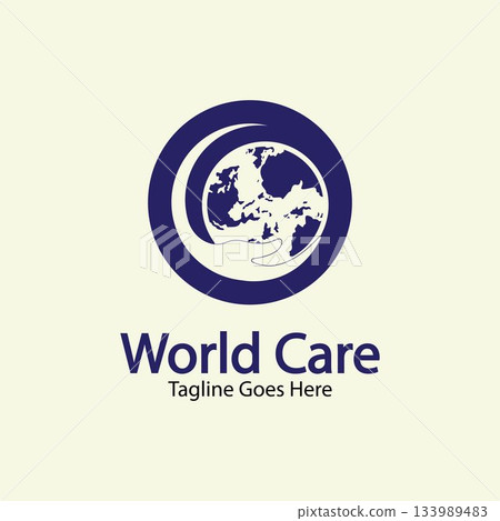 World Care Logo Template Design Vector, Emblem, Design Concept, Creative Symbol, Icon. 133989483