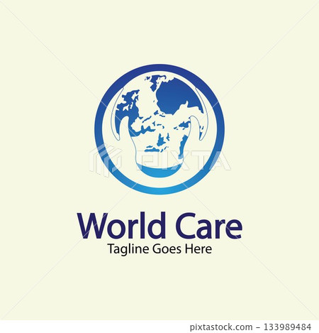 World Care Logo Template Design Vector, Emblem, Design Concept, Creative Symbol, Icon. 133989484