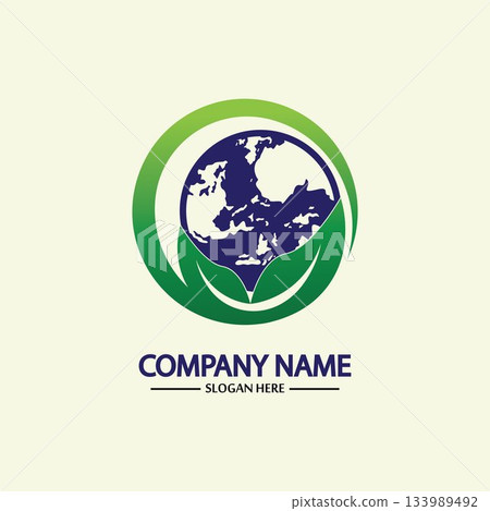 Eco World Nature Global Logo Design Template.World Globe Icon with Leaf Symbol around. Usable for Business, Nature, Environment, Science and Ecology Logos. Flat Vector Logo Design Template Element. Eco World Nature Global Logo Design Template.World Globe Icon with Leaf Symbol around. Usable for Business, Nature, Environment, Science and Ecology Logos. Flat Vector Logo Design Template Element. 133989492