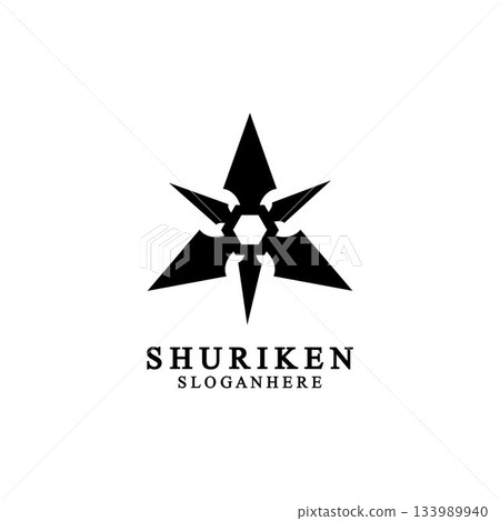 ninja shuriken black solid icon modern design, isolated on white background. flat style for graphic design template. suitable for logo, web, UI, mobile app. vector illustration ninja shuriken black solid icon modern design, isolated on white background. flat style for graphic design template. suitable for logo, web, UI, mobile app. vector illustration 133989940