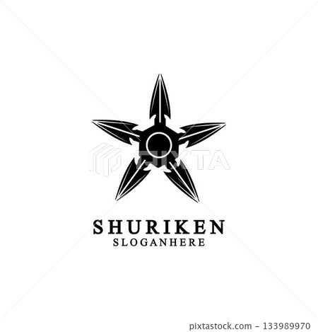 ninja shuriken black solid icon modern design, isolated on white background. flat style for graphic design template. suitable for logo, web, UI, mobile app. vector illustration ninja shuriken black solid icon modern design, isolated on white background. flat style for graphic design template. suitable for logo, web, UI, mobile app. vector illustration 133989970