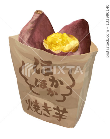 烤地瓜(裝在紙袋裡),附文字,直式版 烤地瓜(裝在紙袋裡),附文字,直式版 133990140