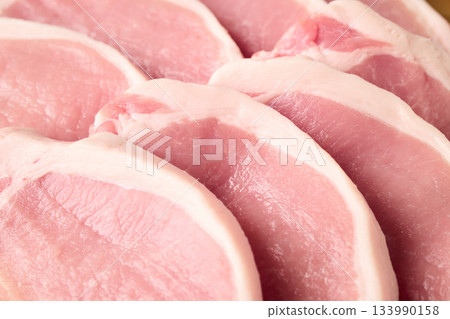 Pork loin slice 133990158