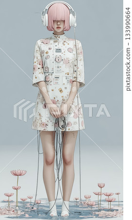 Emi Series: Emi Listening to Music in a Visualized River of Sound 133990664