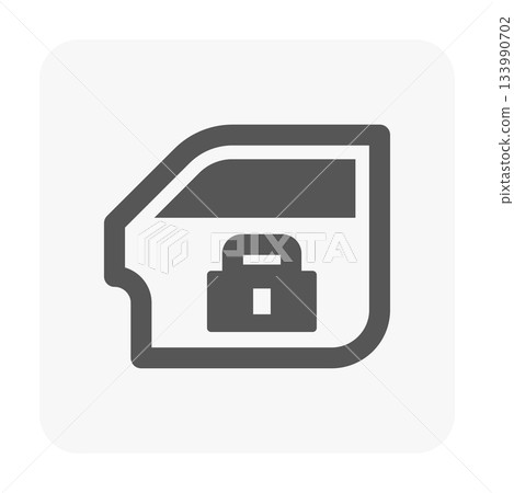 Locked Car Door Vector Icon 133990702
