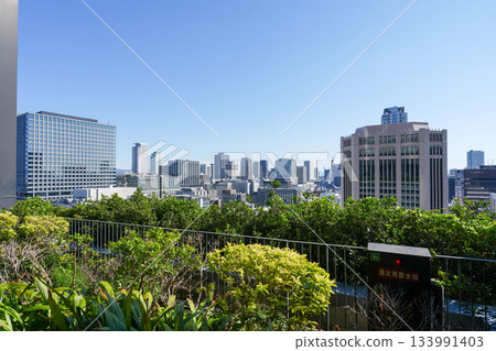 從大阪肥後橋節慶塔觀景台眺望大阪城市景觀 從大阪肥後橋節慶塔觀景台眺望大阪城市景觀 133991403