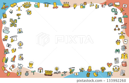 Human resources, HR, recruitment, employment, job change, career illustration frame Human resources, HR, recruitment, employment, job change, career illustration frame 133992268