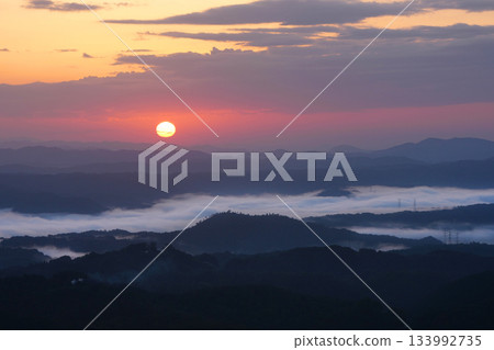 Sunrise and Sea of Clouds 387- Sunrise and Sea of Clouds 387- 133992735