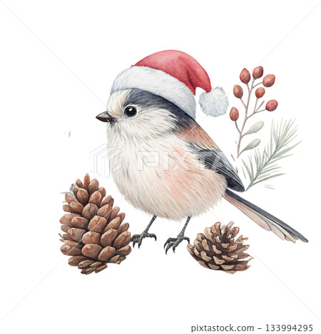 The cutest bird in the world  Santa hat 133994295