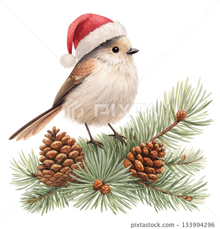 The cutest bird in the world  Santa hat 133994296