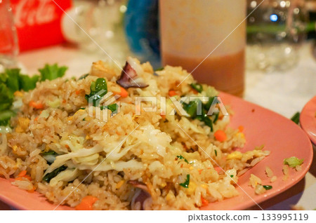 Vegetable fried rice served at a Cambodian restaurant Vegetable fried rice served at a Cambodian restaurant 133995119