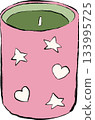 Scented Pink Candle with Stars and Hearts Design Aromatic Home Decor 133995725