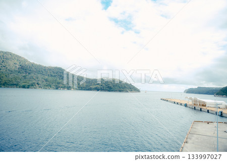 A view of the cityscape along the bay 133997027