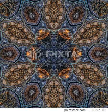 Turkish Islamic ornamental boho Pattern. Luxury Persian Mandala Tile Art & Ornate Middle Eastern mystic Ornament Design Turkish Islamic ornamental boho Pattern. Luxury Persian Mandala Tile Art & Ornate Middle Eastern mystic Ornament Design 133997106