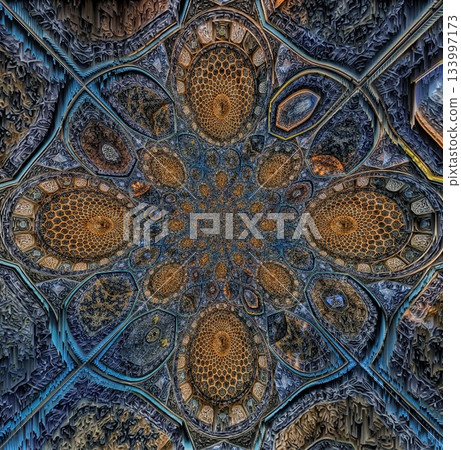 Turkish Islamic ornamental boho Pattern. Luxury Persian Mandala Tile Art & Ornate Middle Eastern mystic Ornament Design Turkish Islamic ornamental boho Pattern. Luxury Persian Mandala Tile Art & Ornate Middle Eastern mystic Ornament Design 133997173