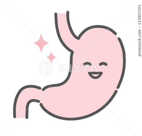 健康胃部特徵插圖(正常消化功能) 健康胃部特徵插圖(正常消化功能) 133997201