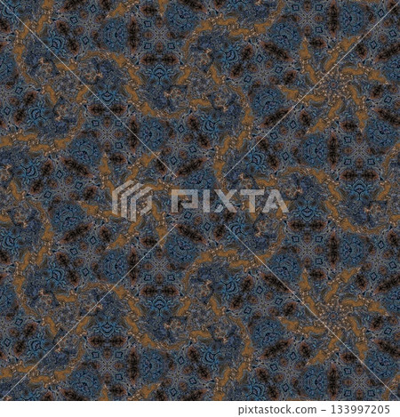 Turkish Islamic ornamental boho Pattern. Luxury Persian Mandala Tile Art & Ornate Middle Eastern mystic Ornament Design 133997205