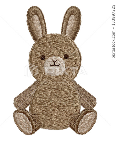 【兔子絨毛玩具】手工刺繡插畫材料 133997225