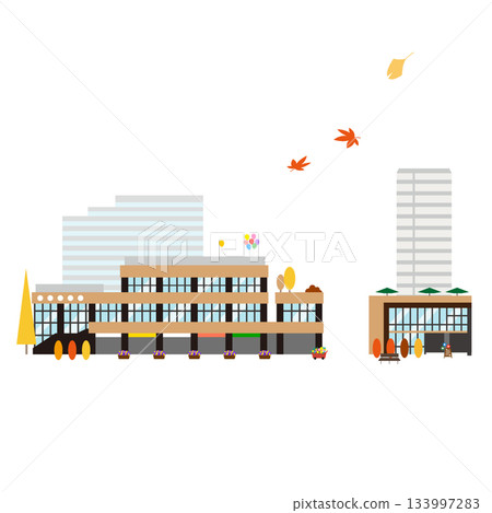 Autumn commercial facility scenery 133997283