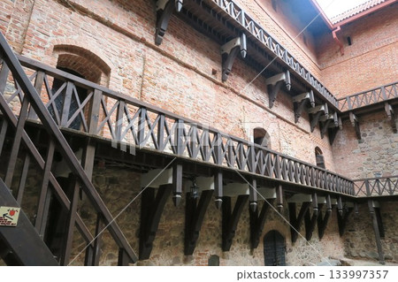 The main keep of Trakai Castle, now a museum The main keep of Trakai Castle, now a museum 133997357