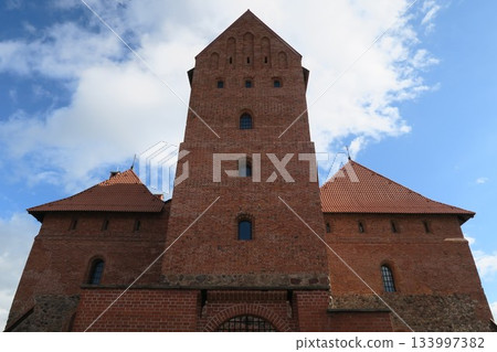 The main keep of Trakai Castle, now a museum The main keep of Trakai Castle, now a museum 133997382
