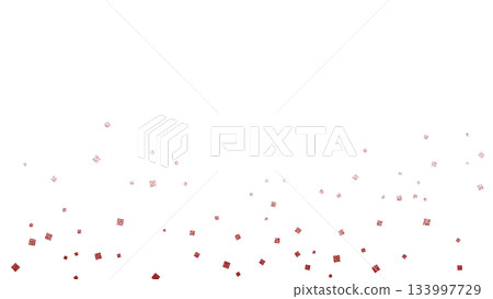 散落在透明背景上的紅棕色箔片 133997729