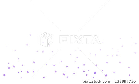 散落在透明背景上的紫色箔片 133997730