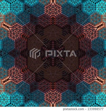 Abstract and Surreal Digital NFT Collectible. Futuristic Art Masterpiece, Unique Digital NFT.  Surreal and Abstract Futuristic Art, Futuristic NFT Art Collectible. Digital Abstract Surreal design 133998577