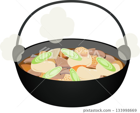 Hatto soup in an irori pot Hatto soup in an irori pot 133998669