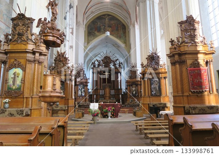 Wooden altar of the Bernardine Church in Vilnius Wooden altar of the Bernardine Church in Vilnius 133998761