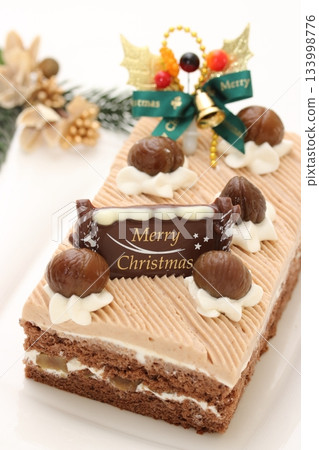 自製聖誕蛋糕蒙布朗奶油 自製聖誕蛋糕蒙布朗奶油 133998776