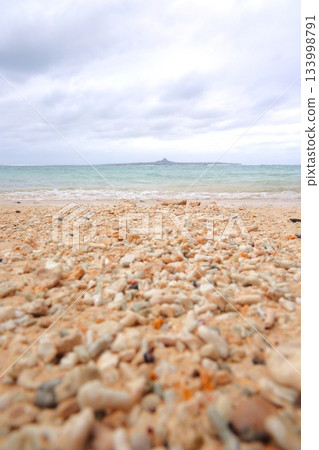 A beach overlooking Ie Island, Okinawa A beach overlooking Ie Island, Okinawa 133998791