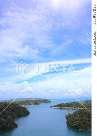 從沖繩理剋卷海咖啡廳的觀景台看到的景色 133998819