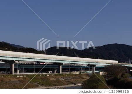 Expressway and autumn sky 133999516