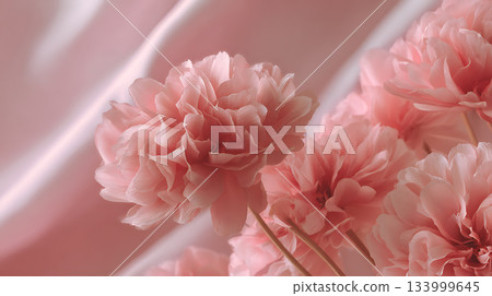 粉紅色紙花絲綢背景柔光 133999645