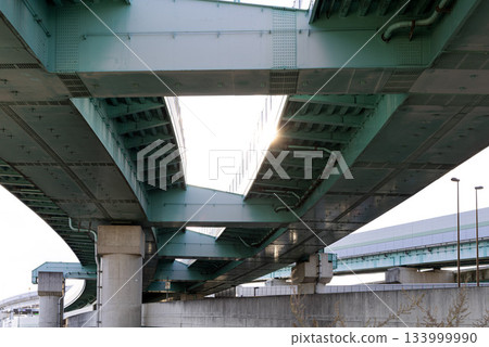 高速公路和秋天的天空 133999990