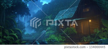 雨林小木屋，動漫風格 134000445