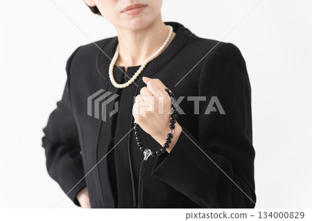 Woman in mourning clothes Funeral image Woman in mourning clothes Funeral image 134000829