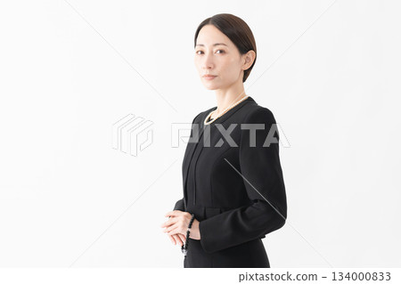 Woman in mourning clothes Funeral image Woman in mourning clothes Funeral image 134000833